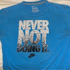 Nike Blue 'Never Not Doing It.' Graphic Tee | XL